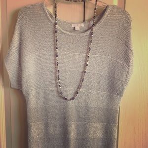Silver sparkle summer sweater